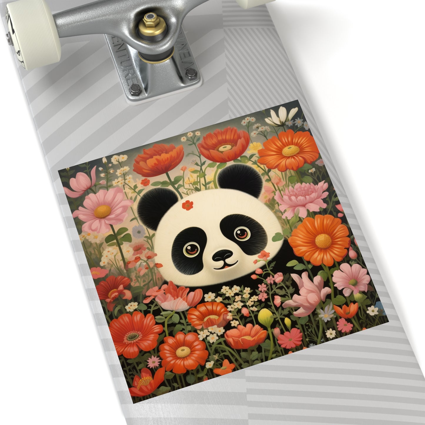 Cute Panda Square Stickers, Indoor\Outdoor