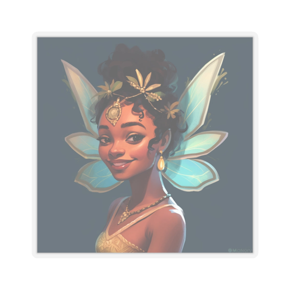 Melanated Fairy Princess Sticker