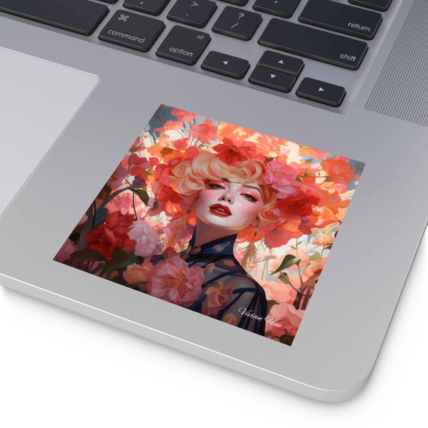 Drag Queen in a Flower Garden Laptop  Stickers, Indoor\Outdoor