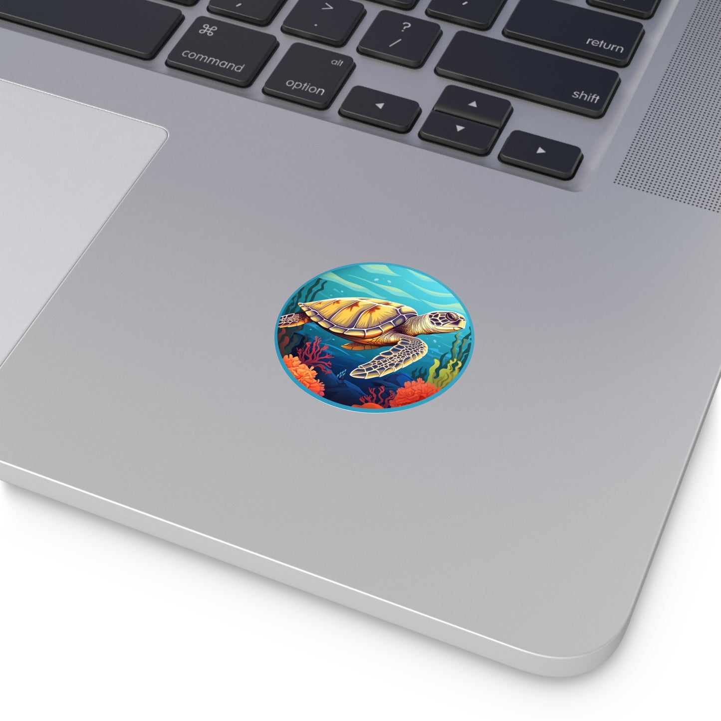 Sea Turtle Round Vinyl Stickers