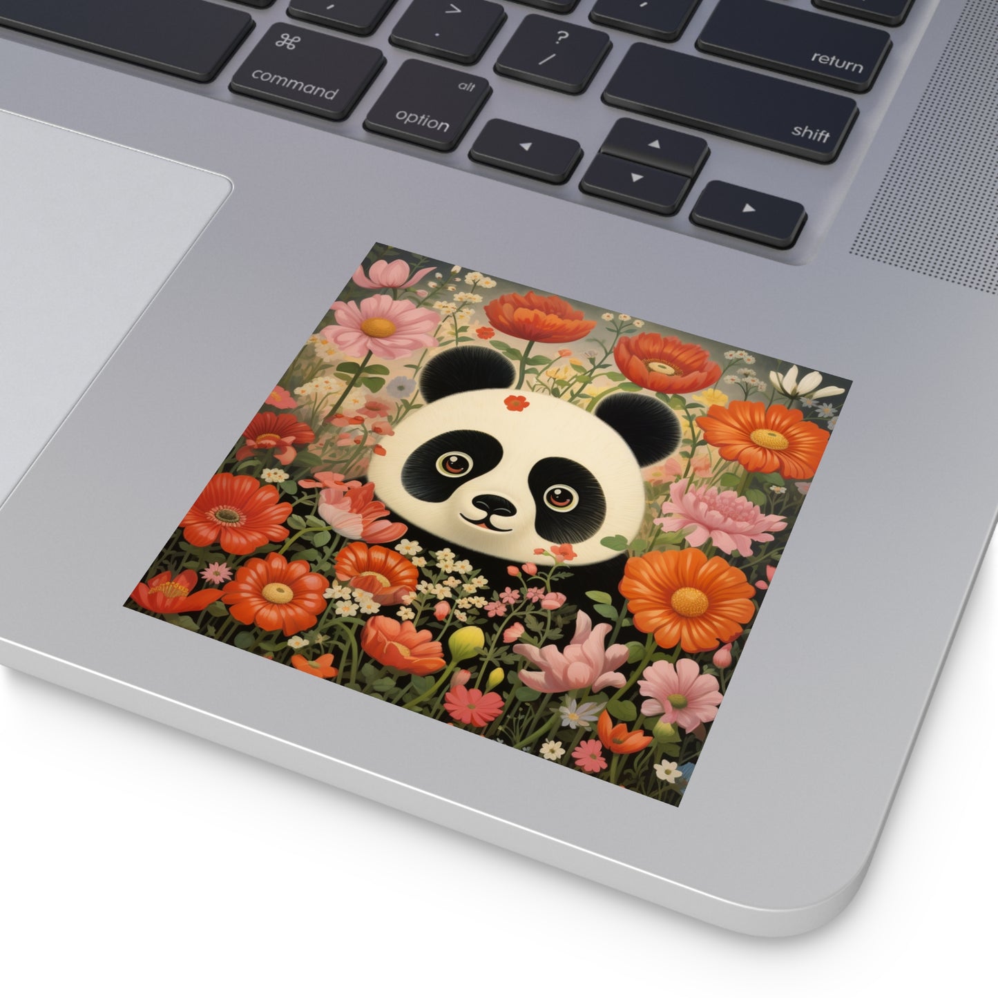 Cute Panda Square Stickers, Indoor\Outdoor