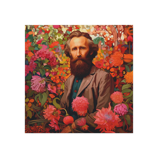 Jim Henson in a Flower Garden Square Magnet