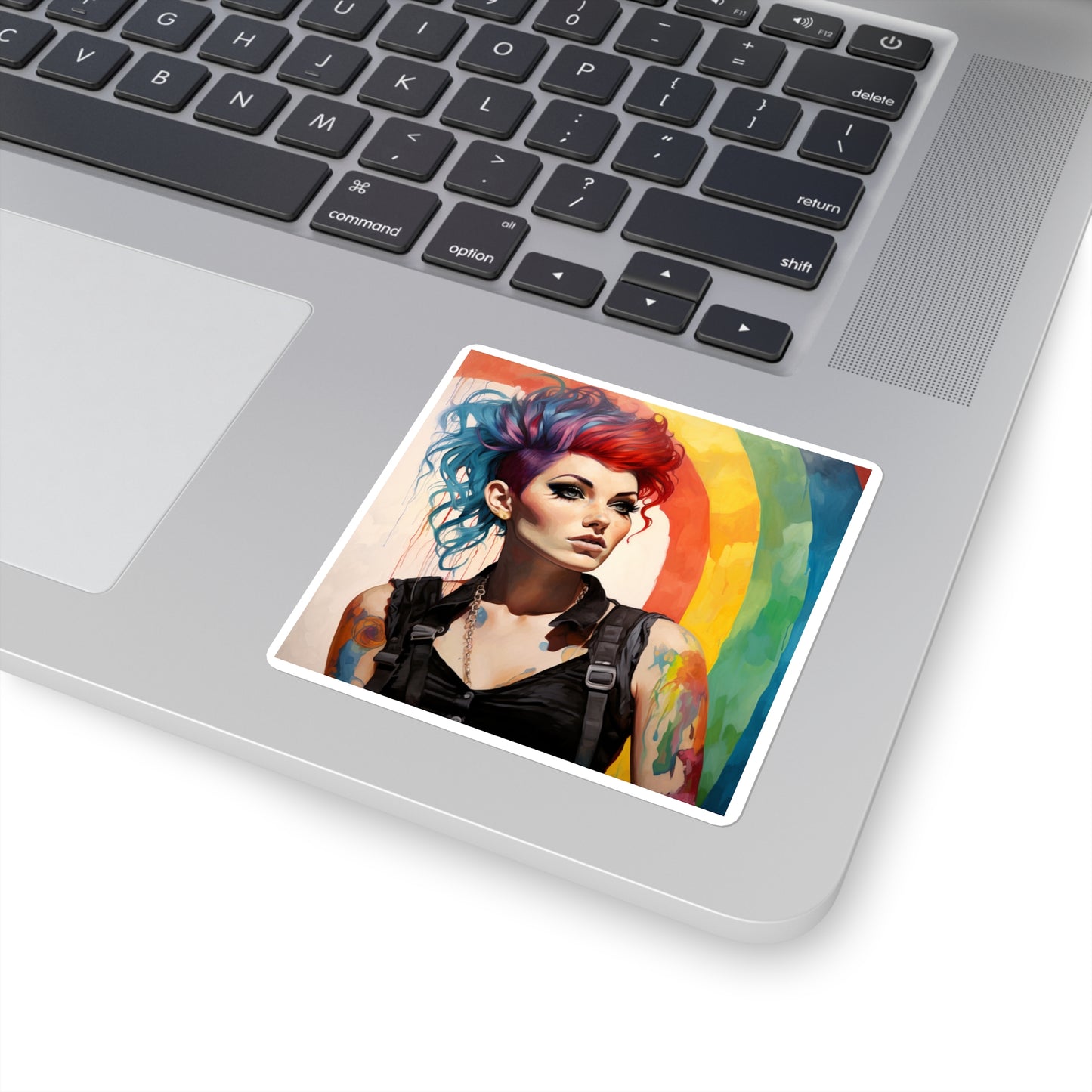 Rainbow Woman One Square Sticker