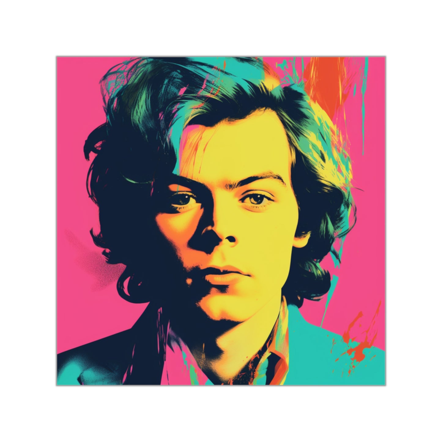 Harry Styles on Square Vinyl Stickers