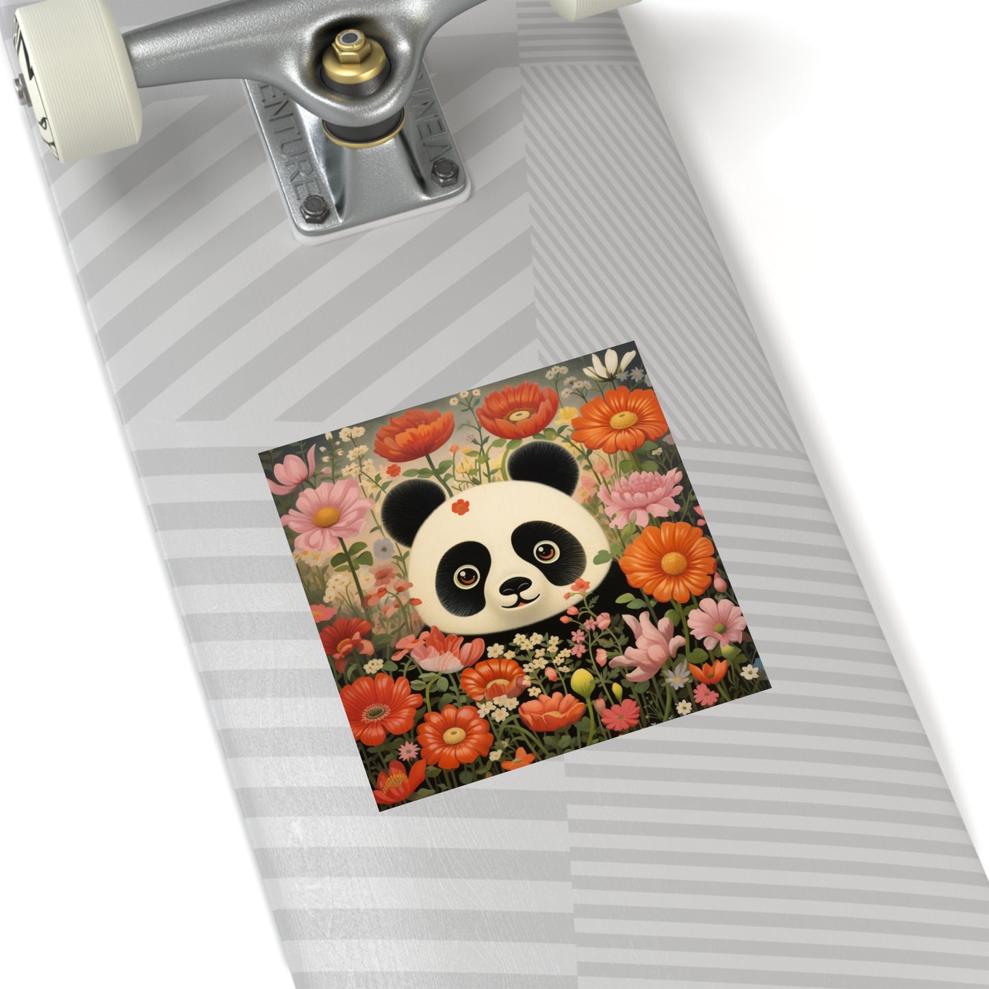 Cute Panda Square Stickers, Indoor\Outdoor