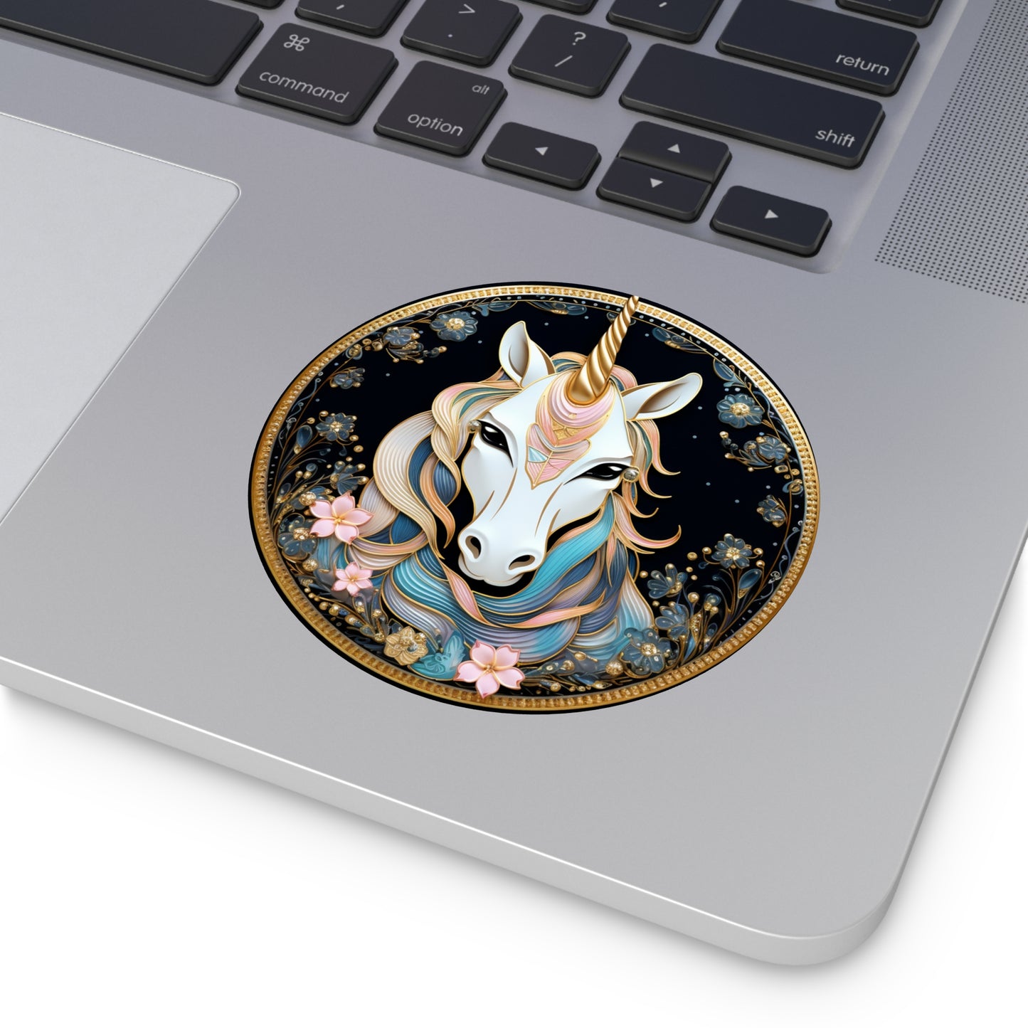 Fancy Unicorn Round Vinyl Stickers