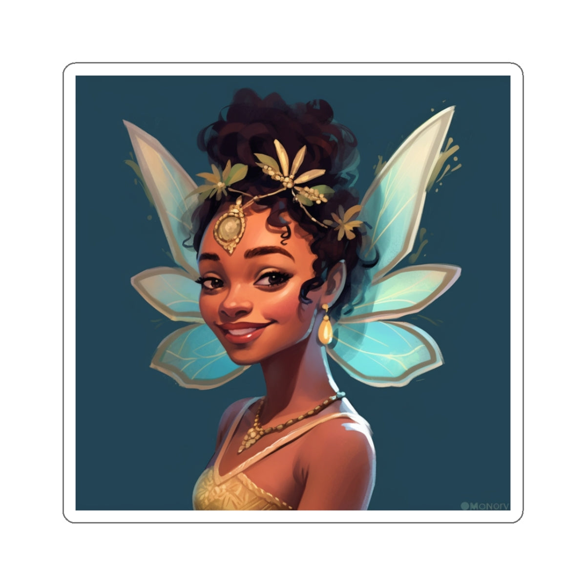 Melanated Fairy Princess Sticker