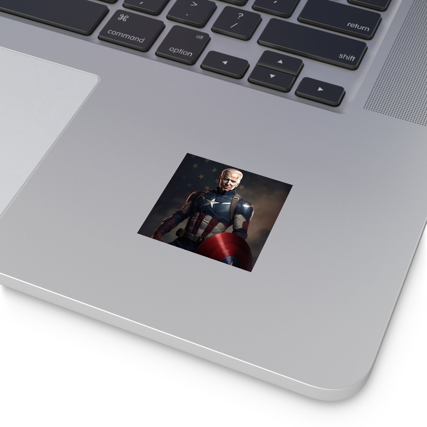 Joe Biden as Captain America on a Square Stickers Indoor\Outdoor