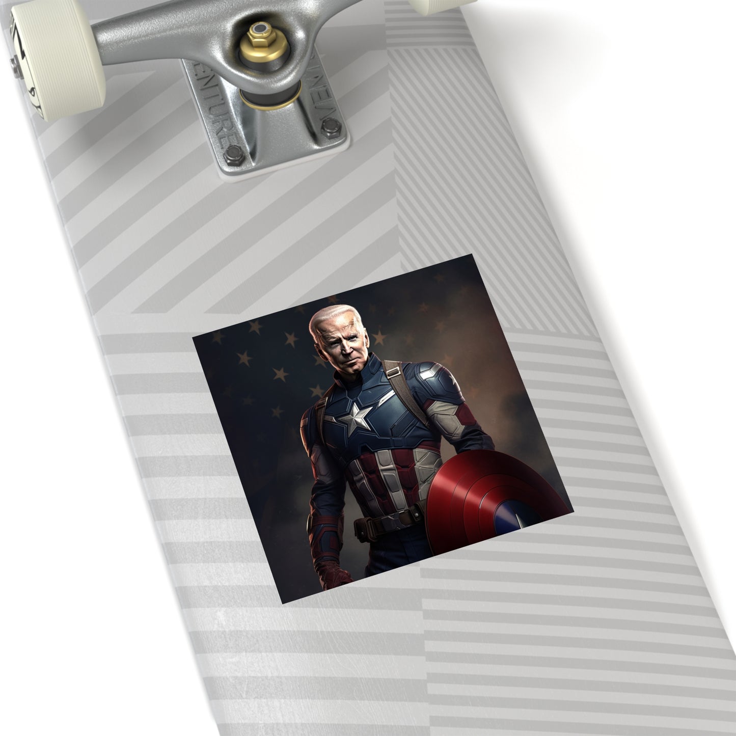 Joe Biden as Captain America on a Square Stickers Indoor\Outdoor