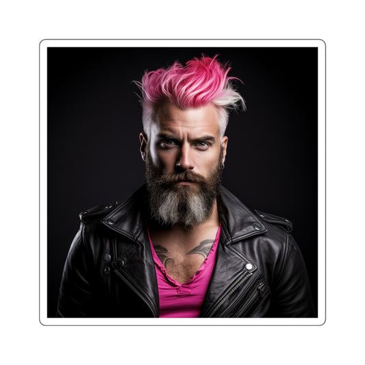 Punk Man Laptop Square Sticker