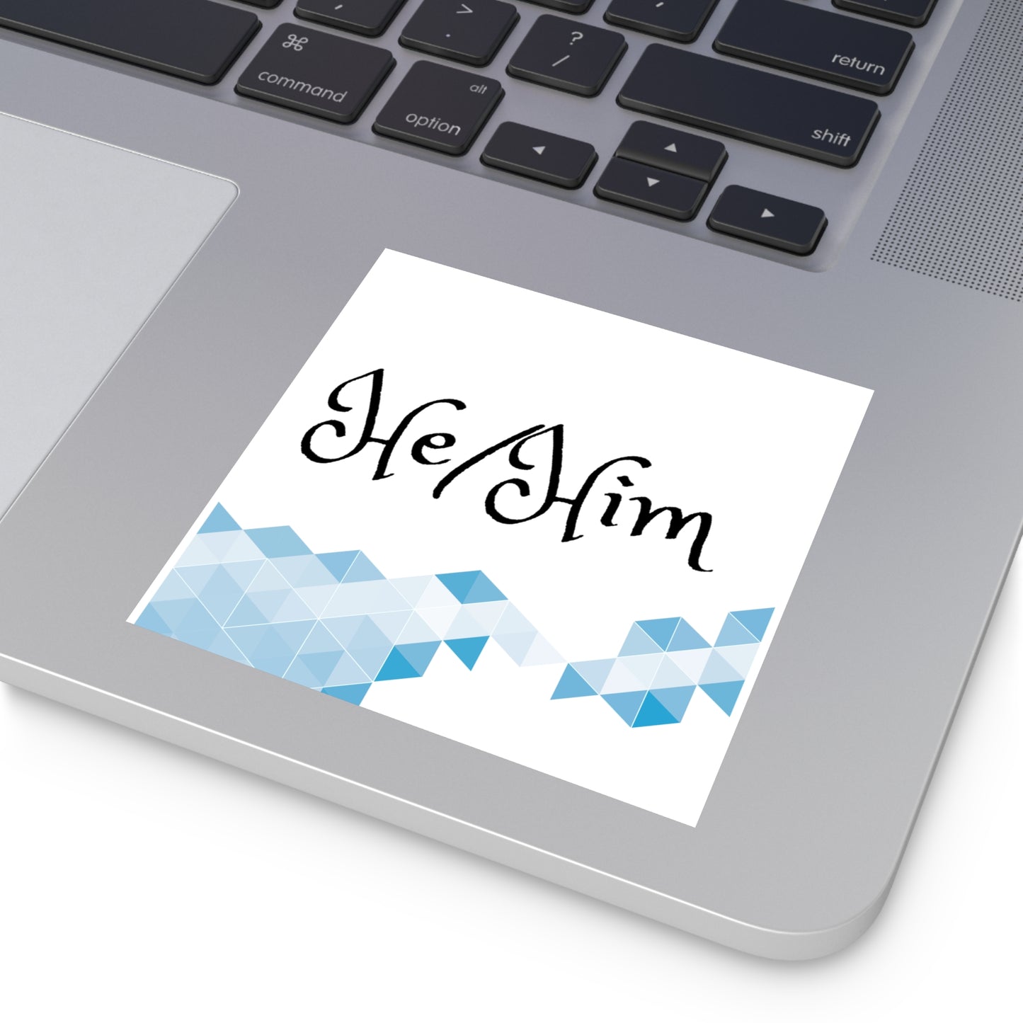 He/HIm  Pronoun Square Laptop Stickers, Indoor\Outdoor