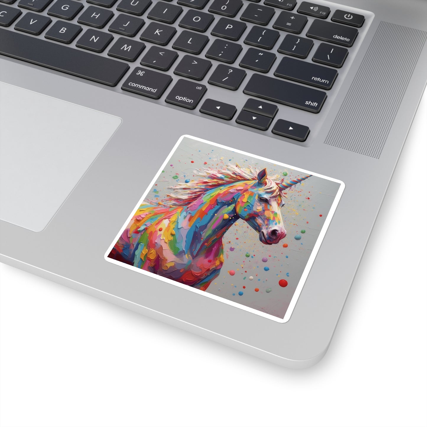 Bright Colorful Unicorn Square Sticker