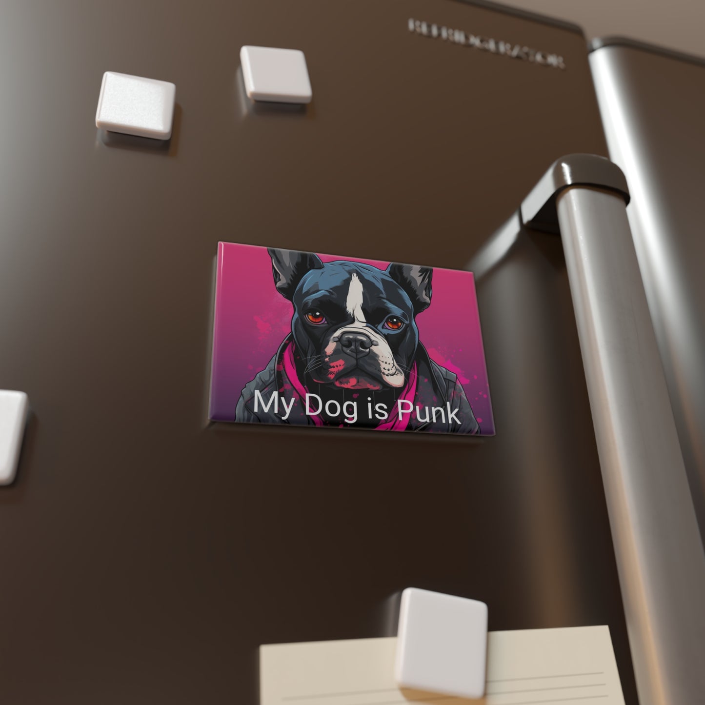 Punk Pink French Bulldog Magnet