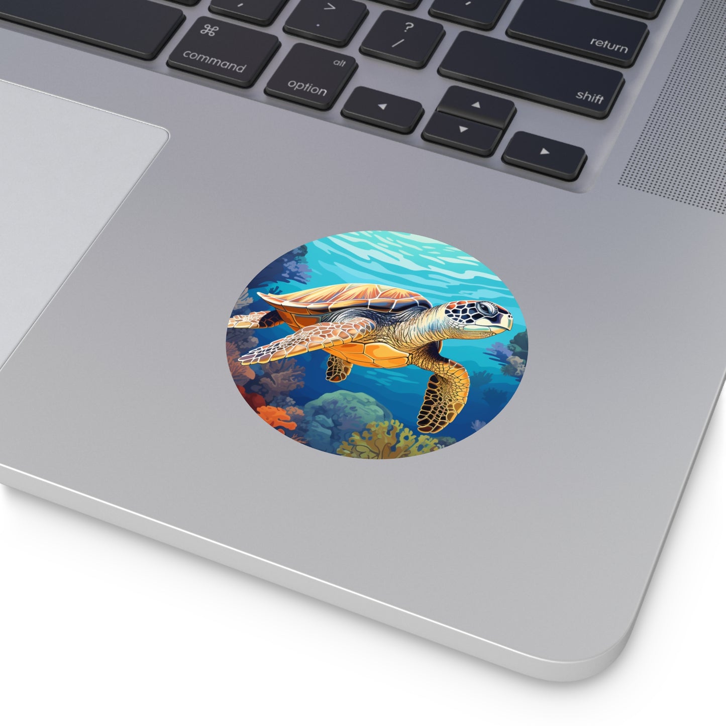 Sea Turtle Round Vinyl Stickers