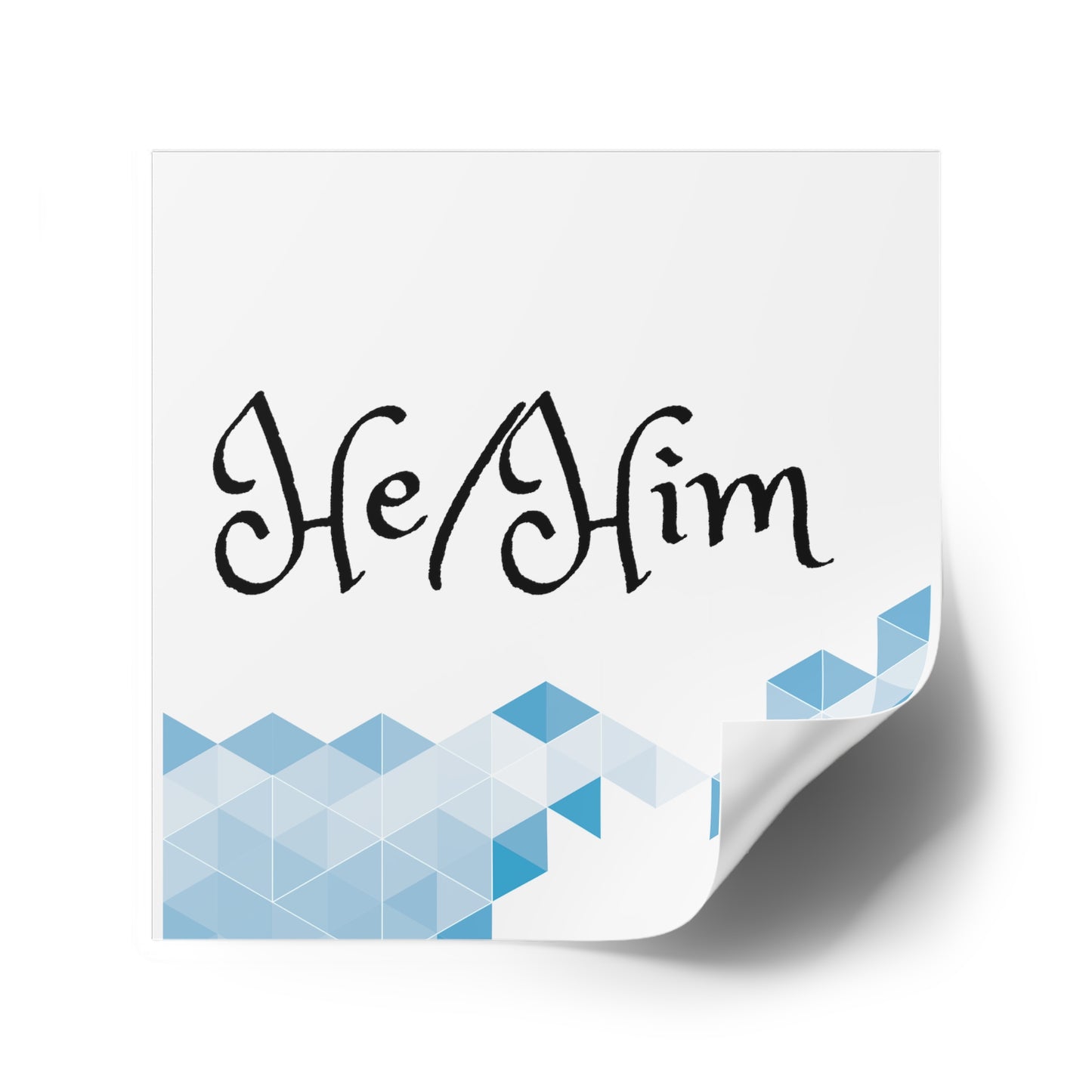 He/HIm  Pronoun Square Laptop Stickers, Indoor\Outdoor