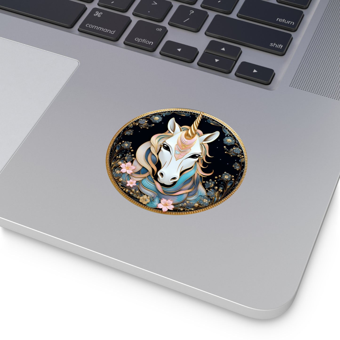 Fancy Unicorn Round Vinyl Stickers