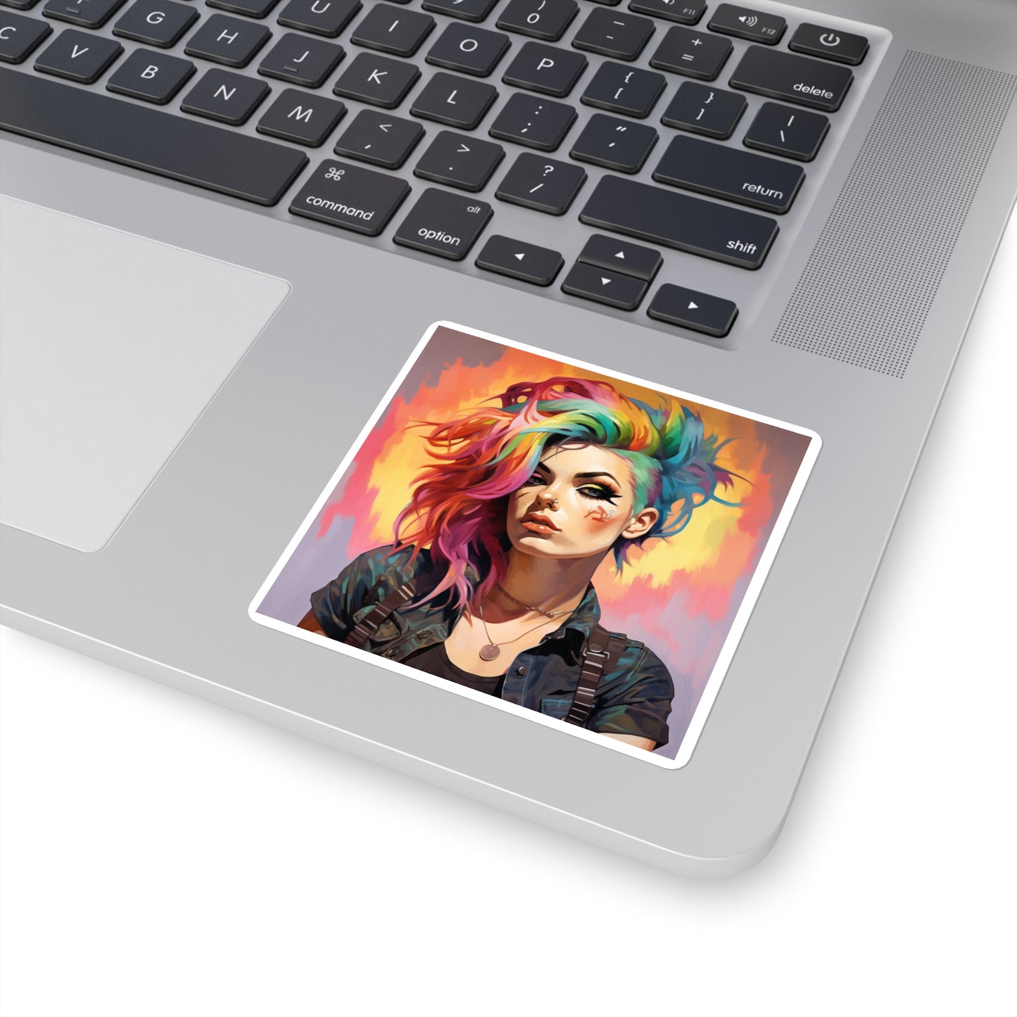 Rainbow Girl Two Square Sticker