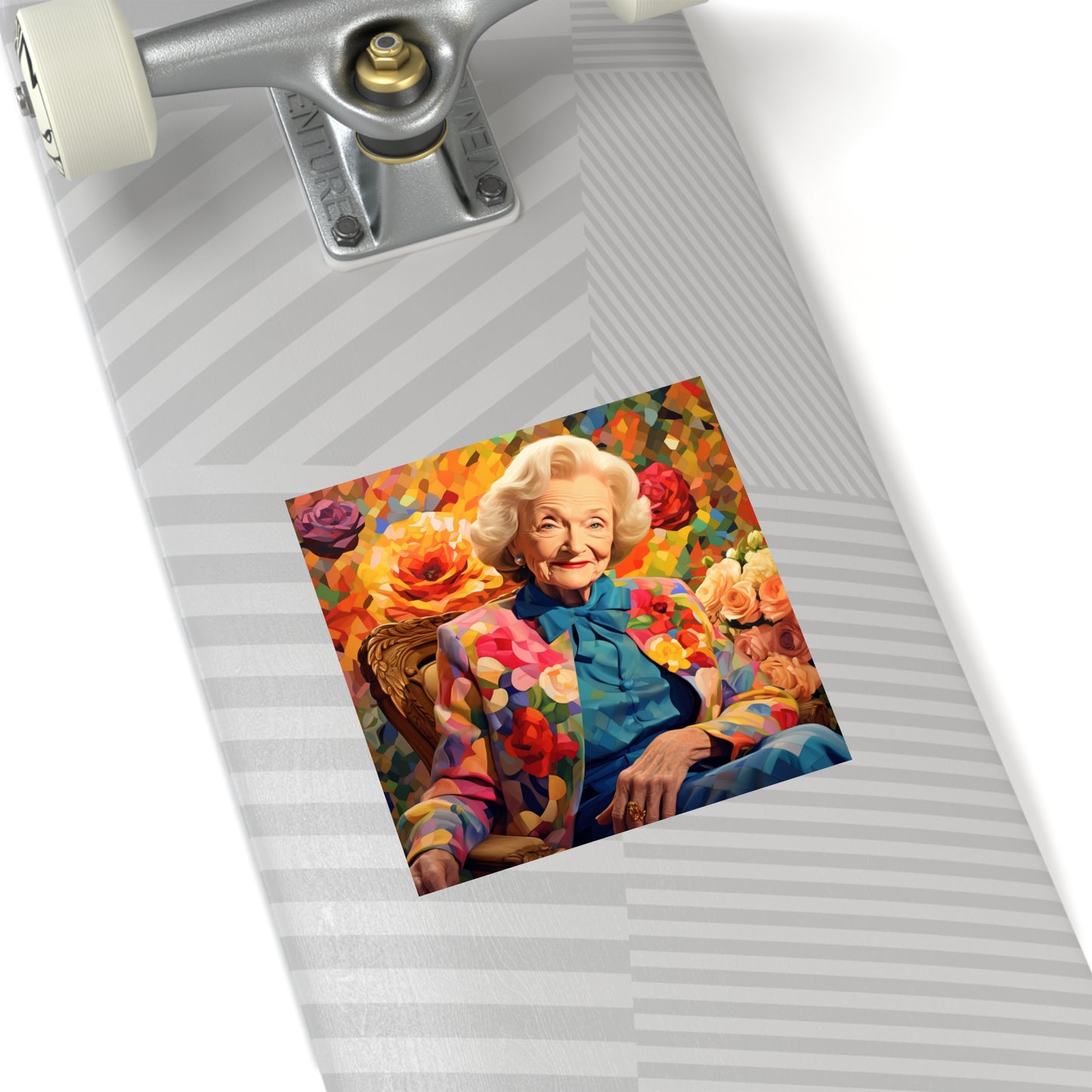 Betty White in a Flower Garden Laptop Sticker