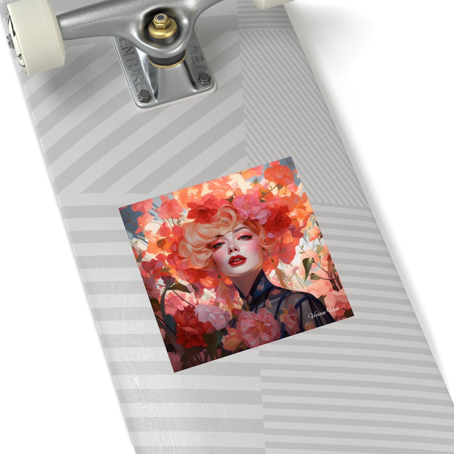 Drag Queen in a Flower Garden Laptop  Stickers, Indoor\Outdoor